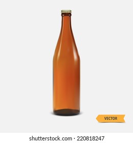 Blank glass beer bottle,vector