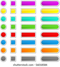 Blank Glossy Color Buttons Vector Stock Vector (Royalty Free) 56018584 ...