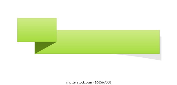 The blank glossy folded rectangle template / the glossy rectangle template / The label