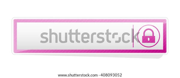 Blank Glossy Pink Button Lock Pictogram Stock Vector (Royalty Free ...