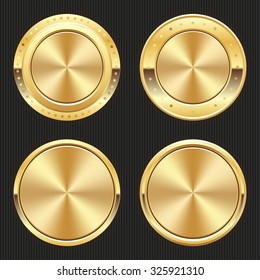 Blank gold badges