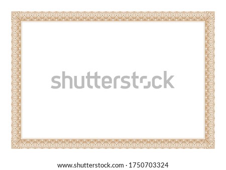 Blank Gold Certificate Frame  ready add Text