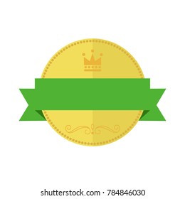 Blank Gold Circular Premium Vintage Badge Vector Illustration Graphic Design