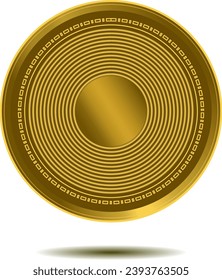 Blank Gold Coin Golden medal medallion rich symbol