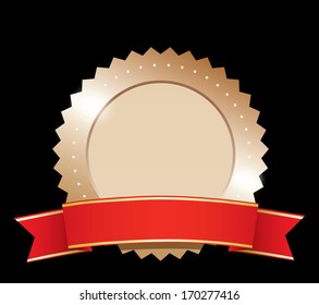 Blank gold label.