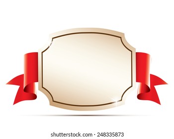 Blank gold label.