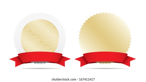 Blank  gold labels.