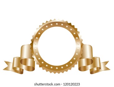 Blank gold labels. Vector
