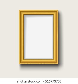 blank gold picture frame