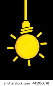 Blank Golden Coin, Illustration for Idea to make money or to increase income