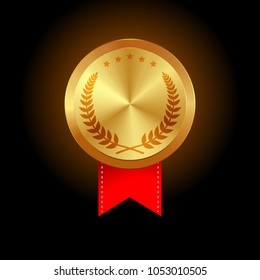 Blank Golden Emblem. Isolated Vector Illustration