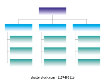blank gradient colored boxed diagram vector graphic