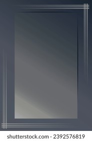 Blank gradient frame in gray color