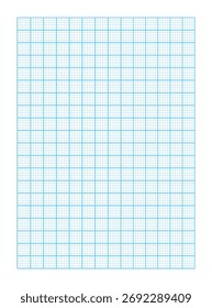 Papel gráfico en blanco con líneas de cuadrícula azul fino