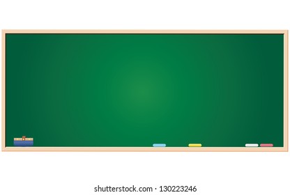 Blank green blackboard