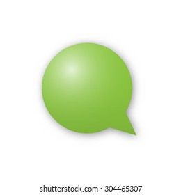 the blank green bubble icon / the bubble / the comment bubble