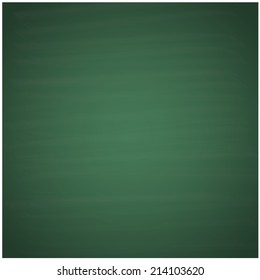 Blank green chalkboard background.Vector illustration