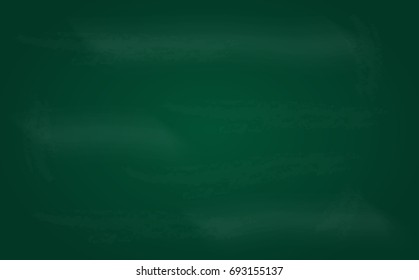 Blank green, chalkboard texture. Empty blank black chalkboard with chalk traces. Vector illustration eps 10.