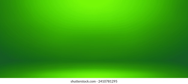 Sala de fondo de gradiente verde en blanco, estudio, interior, espacio, vector editable de ilustración bajo agua, ilustración vectorial