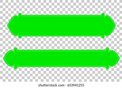 blank green greeting tag, at Transparent Effect Background