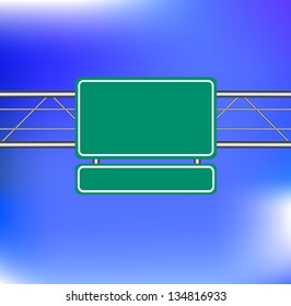 Blank Green Information Sign