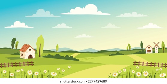 Blank Green Nature Landscape Scene