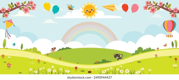 Blank Green Nature Landscape Scene