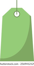 Blank Green Price Tag Vector Illustration