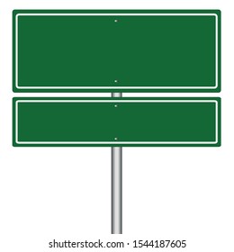 Green Blue Roadsign Square Roadsigns Green Stock Vector (royalty Free 