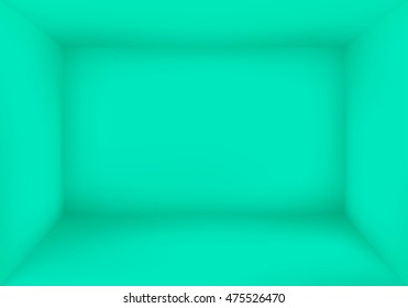 Blank Green Room Background Vector