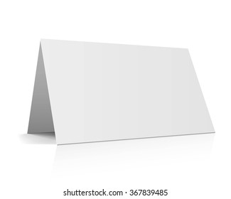 Blank greeting card isolated on white