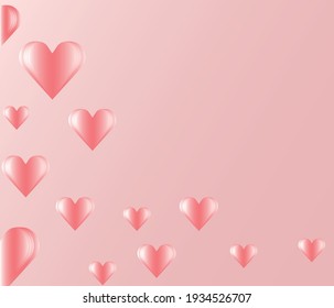 Blank greeting card layout with cute heart. Valentine's Day, Mothers Day, holidays and events, fathers day concept. Vector Illustration.
