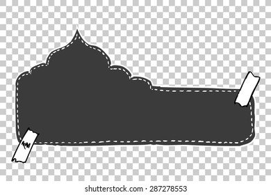 blank greeting card with mosque shape
