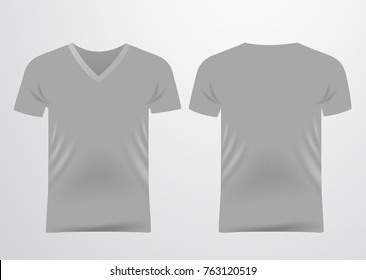 Blank Grey Tshirt Template Vector Illustration Stock Vector Royalty   Blank Grey Tshirt Template Vector 260nw 763120519 