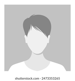 Blank, Grey-scale Profile Picture Placeholder Suitable For Representing A User Profile, Avatar, Or Contact