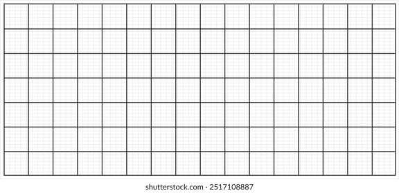 Blank grid paper sheet for technology and architecture projects. Vector Illustration.