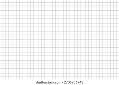 Papel de grade em branco. Papel quadriculado largo. Papel-grade em branco artístico. Ilustração vetorial
