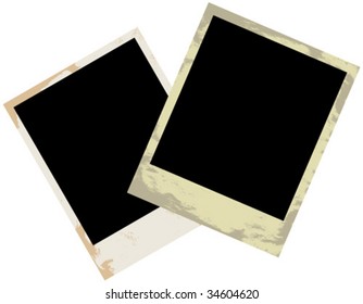 blank group vector grunge photo frame on a white