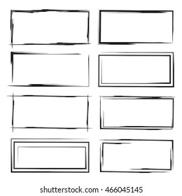 blank grunge frame set