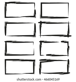 blank grunge frame set
