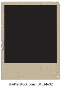 blank grunge photo frame vector on a white
