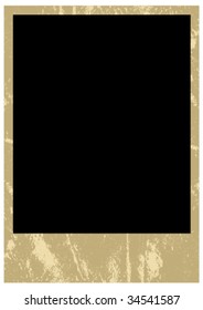 blank grunge photo frame vector on a white