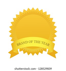 Blank guarantee vector element sign certificate with ribbons