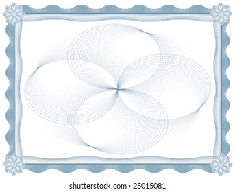 blank guilloche certificate