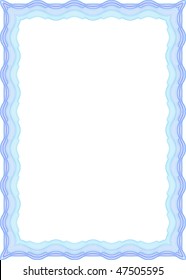 Blank of guilloche certificate