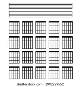 Basic Guitar Chord Chart Sheets Beginnersa Stock Vector (Royalty Free ...