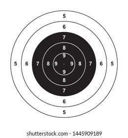blank gun target paper shooting target stock vector royalty free 1445909189