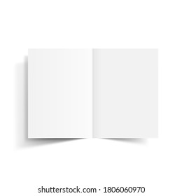 Blank Half Fold Brochure Template For Your Presentation. EPS10 Vector