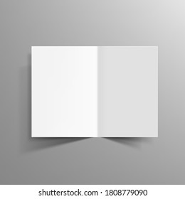 Blank Half Fold Brochure Template For Your Presentation. EPS10 Vector