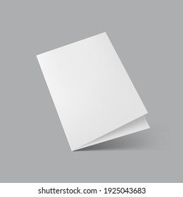 Blank Half Fold Brochure Template For Your Presentation. EPS10 Vector